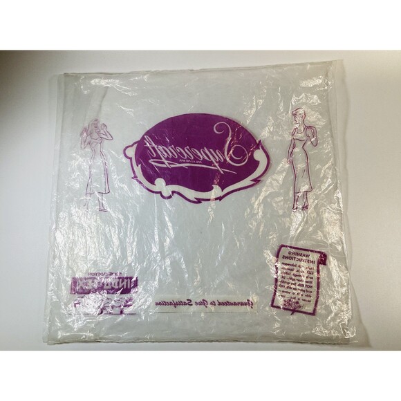 Vintage Ladies Slip Packaging Supercraft 1960s Plastic Bag ONLY 12”X10” - Picture 2 of 3